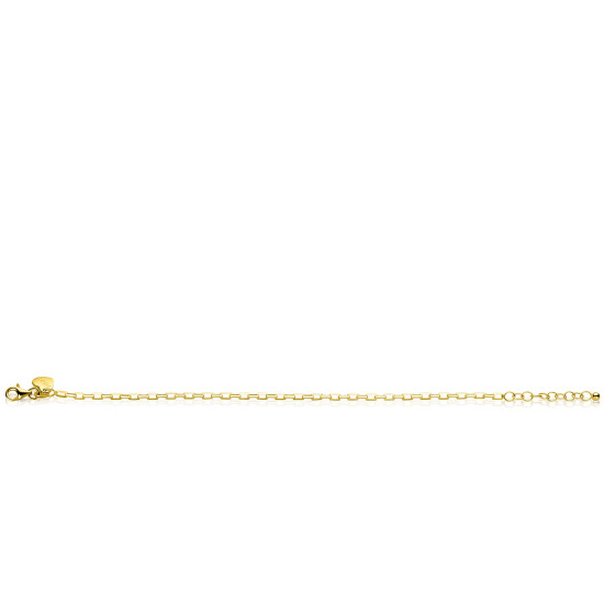 ZINZI zlv. armband gg.verg.massief geslepen anker