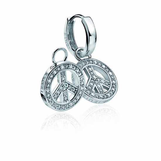 ZINZI silberne Ohrhänger  weiß ZICH721