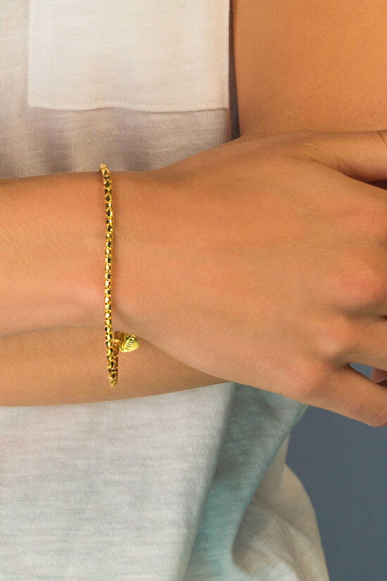 ZINZI silbernes Fantasie Armband gelb vergoldet 19cm ZIA1129G