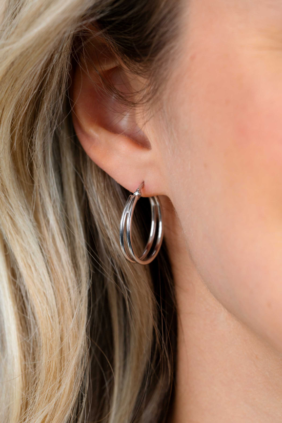 ZINZI zlv. oorringen dubbele draad