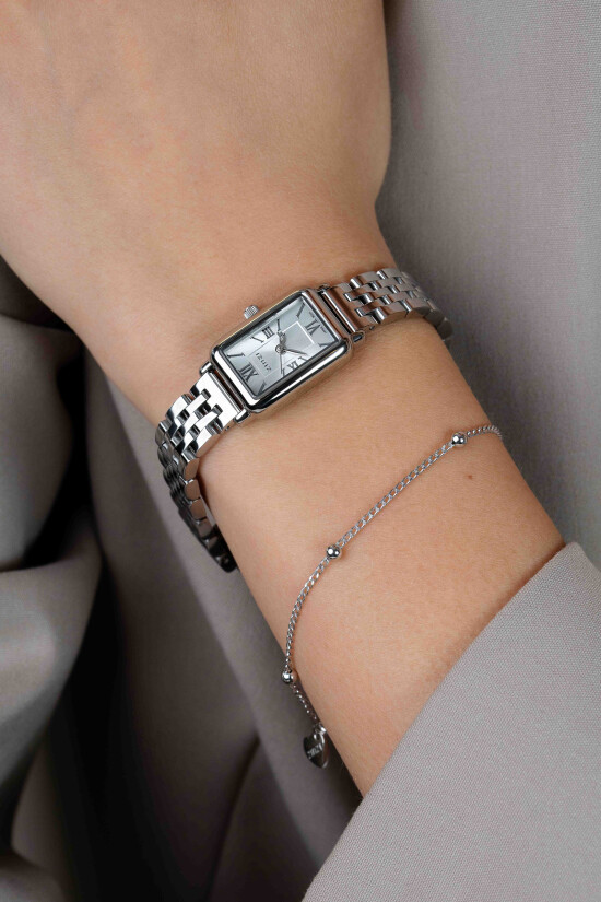 Zinzi horloge 22mm zilverkl. w.plaat stln.band