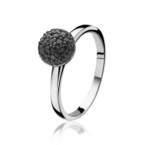ZINZI silberner Ring schwarz ZIR915Z