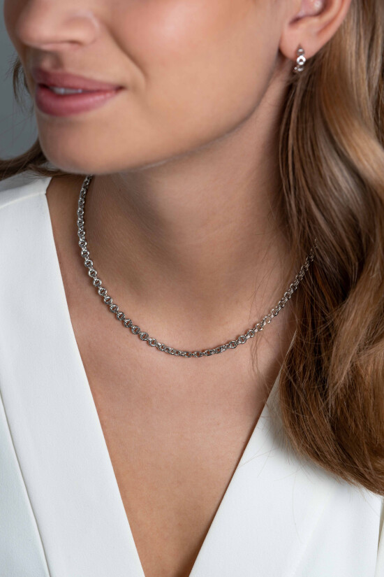 ZINZI Silberkette 45cm mit runden Gliedern 5mm breit ZIC2239