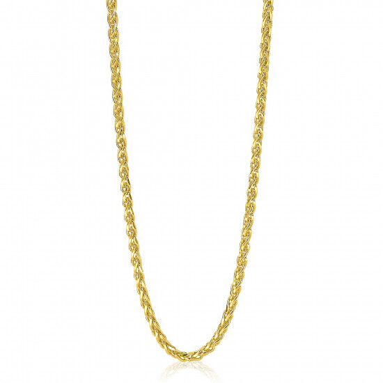 ZINZI silberne Gliederhalskette gelbvergoldet Palmier 2mm breit 45cm ZIC1931G