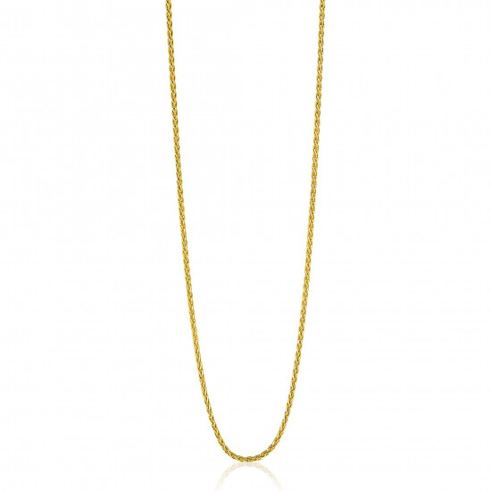 ZINZI zlv. palmier collier 90 cm geel verguld