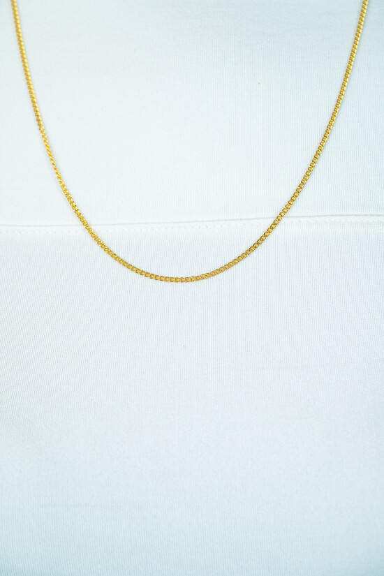 ZINZI zlv. gourmet collier 70 cm geel verguld