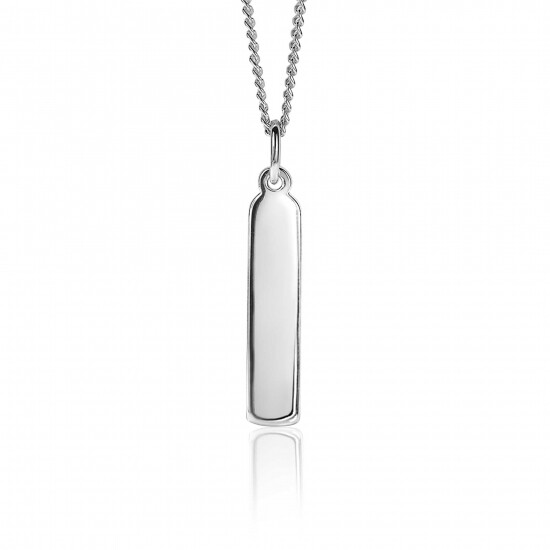 ZINZI silberner Anhänger 32mm längliche Platte ZIH2213