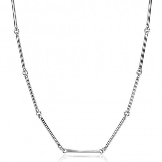 ZINZI zlv. collier staafjes
