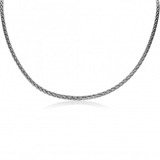 ZINZI silberne Gliederhalskette Palmier massiv 3mm breit 45cm ZIC1912