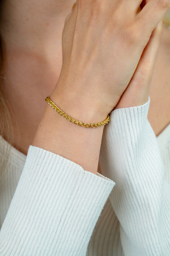 ZINZI silbernes Palmier Armband gelb vergoldet 3,5mm ZIA1260G
