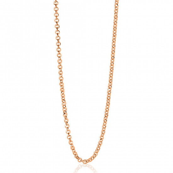 ZINZI zlv. jasseron collier 60 cm rosé verguld