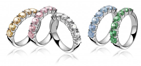 ZINZI silberner Ring rosa ZIR1000R