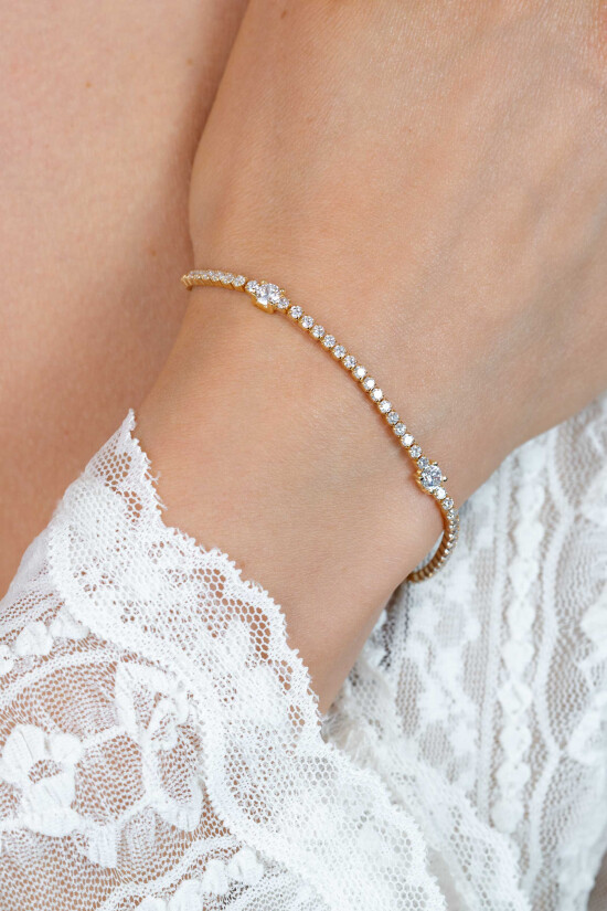 ZINZI zlv. tennisarmband gg.verg.fantasie zirconia's