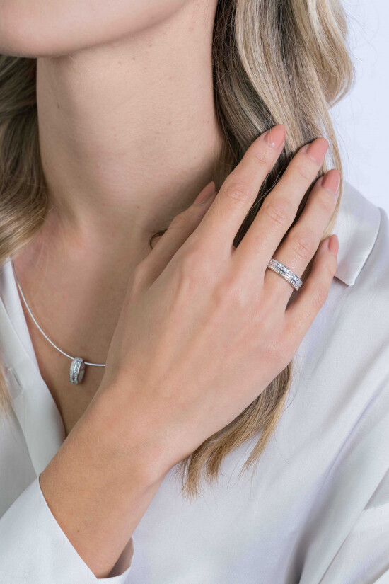 ZINZI silberner schicker Ring mit verschiedenen Formen weiße Zirkonias ZIR2118