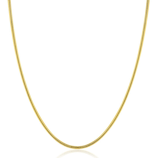 ZINZI zlv. slangen collier gg.verg. rond 1.7mm