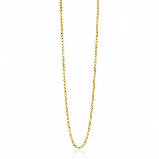 45cm ZINZI silberne Jasseron Kette gelb vergoldet ZILC-J45G
