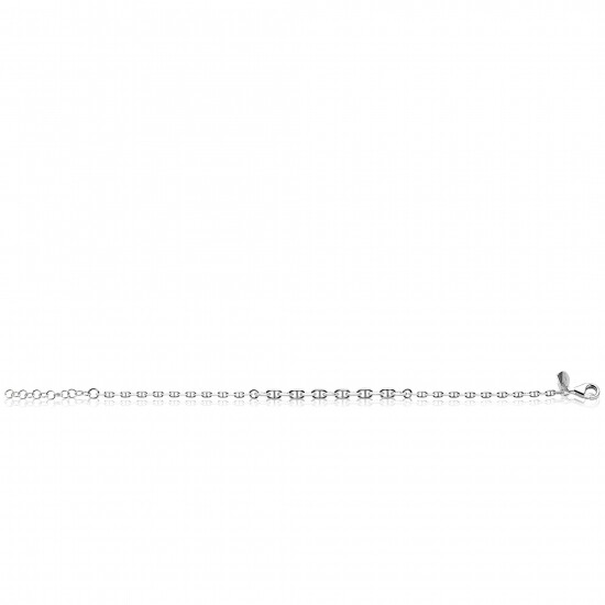 ZINZI zlv. armband marine schakels aflopend