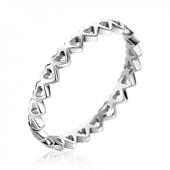 ZINZI silberner Ansteckring Herzen offen ZIR1982