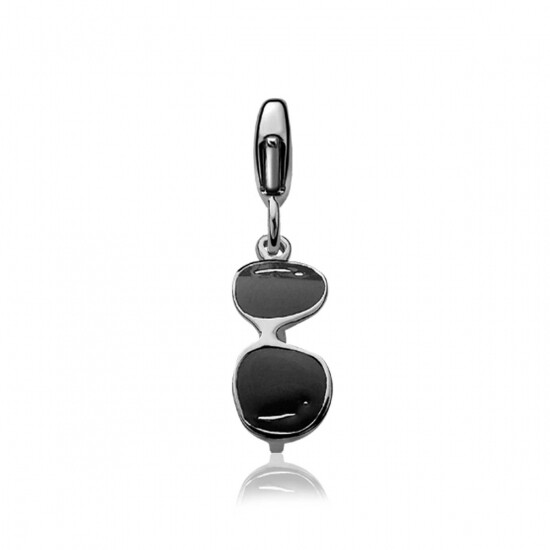 Zinzi silberner Charm schwarze Sonnenbrille  CHARM212Z