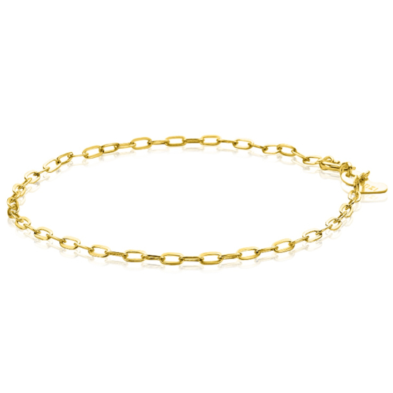 ZINZI Gold 14 Karat Goldarmband mit ovalen Gliedern 2,2 mm breit ZGA291