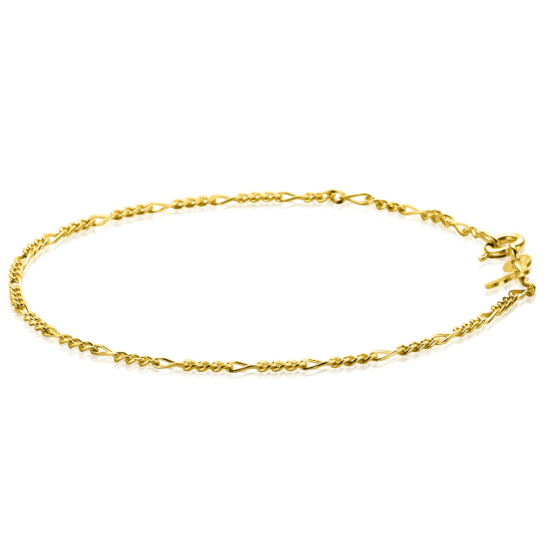 ZINZI Gold 14 Karat Gold Figaro Armband 1,5mm breit ZGA294