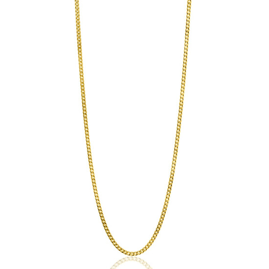 ZINZI GOLD gourmet lengtecollier 1mm 42cm