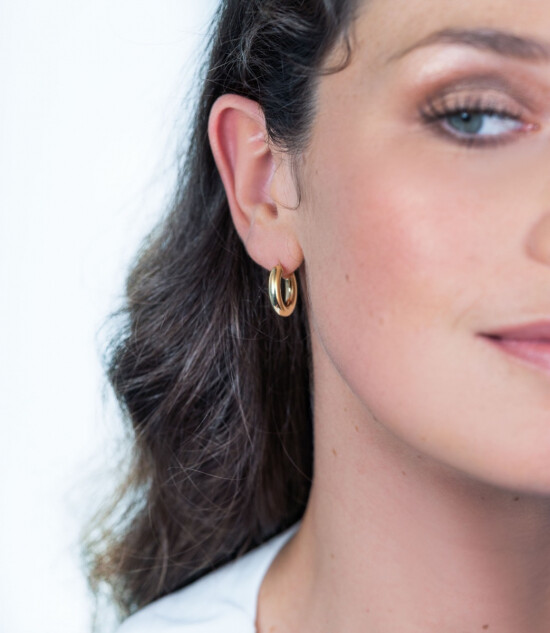 ZINZI GOLD oorringen glad 16x4mm