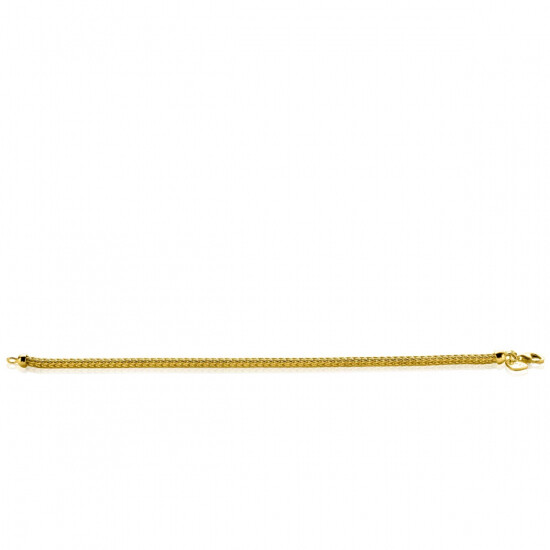 ZINZI silbernes Gliederarmband gelb vergoldeter Fuchsschwanz 3mm breit 19cm ZIA1287G