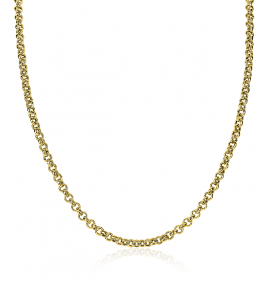 Zinzi Jasseron-Halskette aus 14 Karat gelbgold vergoldetem Silber, 45 cm und 4,5 mm breit ZIC1911G