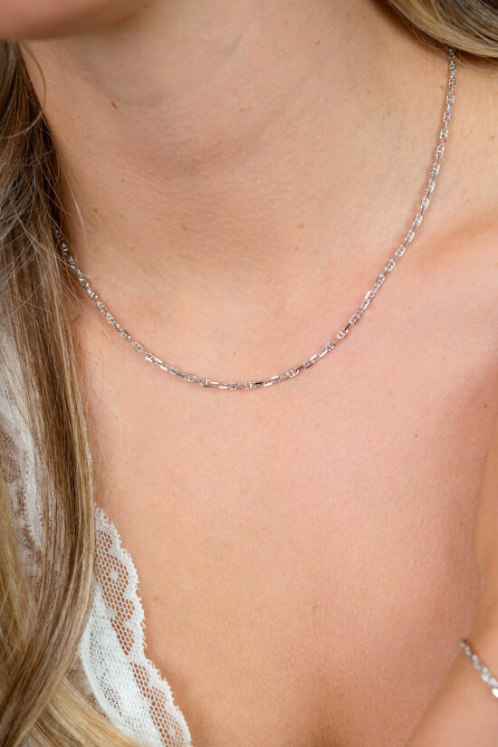 ZINZI zlv. collier massieve marine schakels