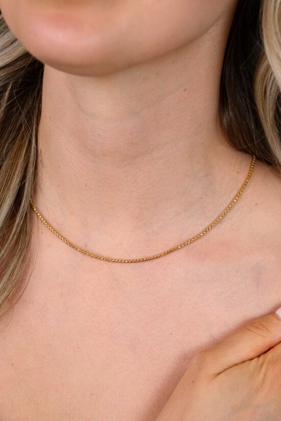 ZINZI zlv. collier gg.verg.massieve rond venetiaans