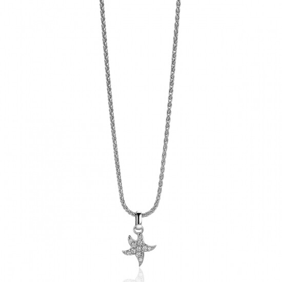 ZINZI zlv. hanger zeester pave zirconia's