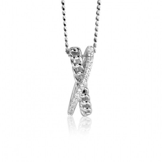 ZINZI zlv. hanger cross-over gourmet/zirconia's