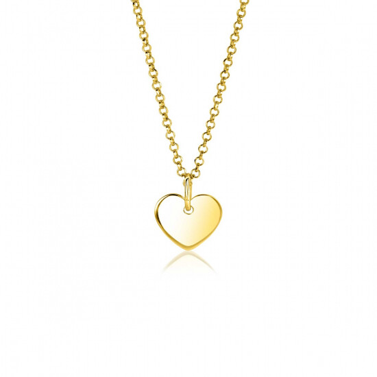 ZINZI zlv. hanger gg verg. glanzend hart 12mm