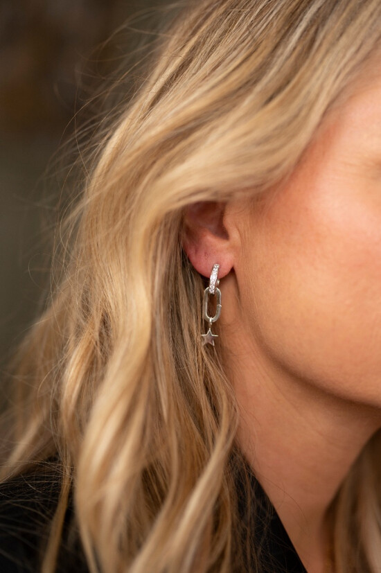 ZINZI silberne ovale Ohrhänger verschließbarer Ring 16mm für deine Anhänger ZICH2060