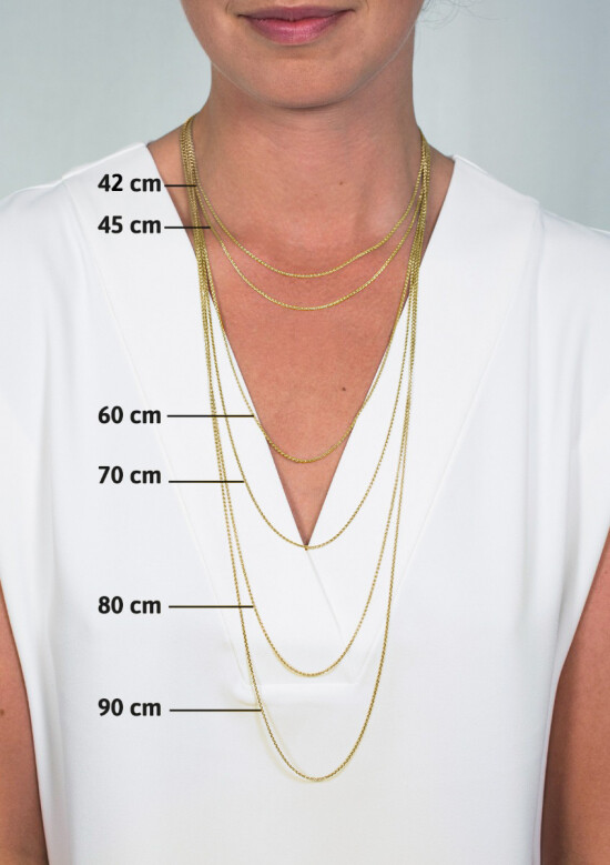 ZINZI zlv. koord collier 70cm geelverguld