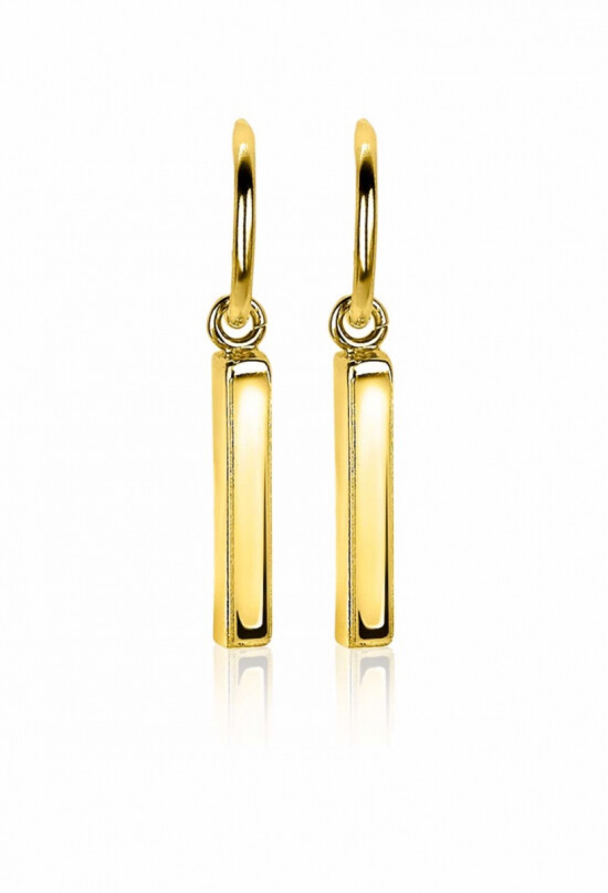 ZINZI silberne Ohrstecker in 14K gelb vergoldet mit Stab 26mm ZIO2099G