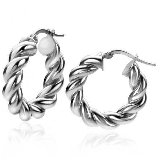 ZINZI zlv. oorringen gedraaid 27x6mm