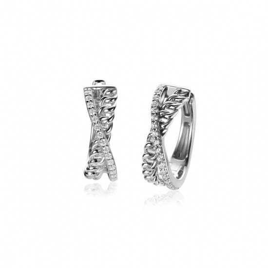 ZINZI zlv. klapcreolen cross-over grmt/zirc.18x6mm