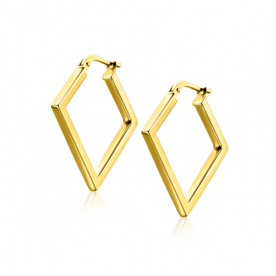 ZINZI zlv. oorringen geel verguld vierkant 20x2mm