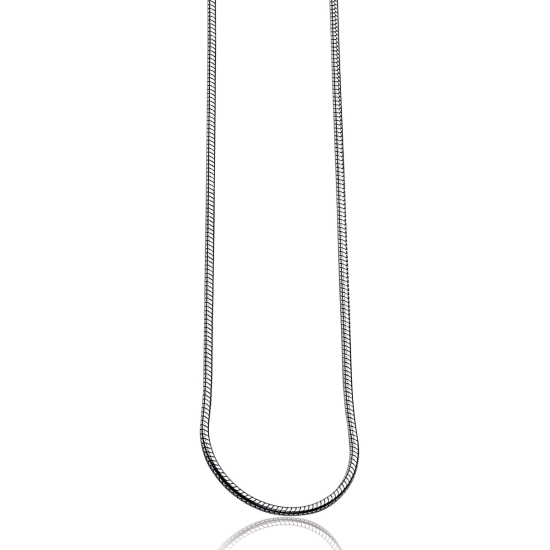 42cm Zinzi silberne Schlangenkette 1mm breit ZISL42