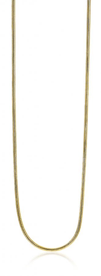 Zinzi silberne Schlangenkette gelb vergoldet 1mm breit ZISL45G