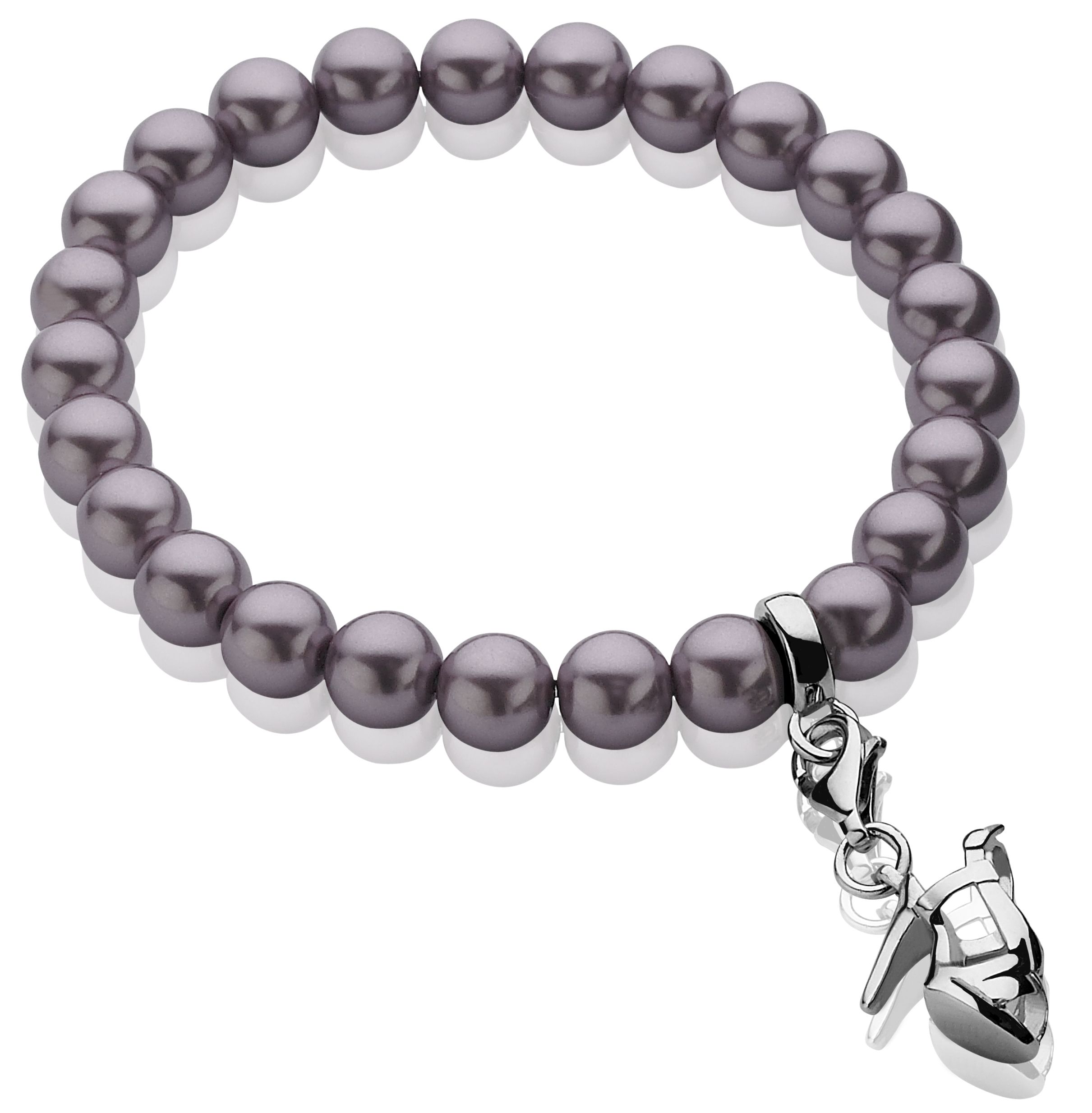 Zinzi Charms StretchArmband one-size violette Perle CH-A20P