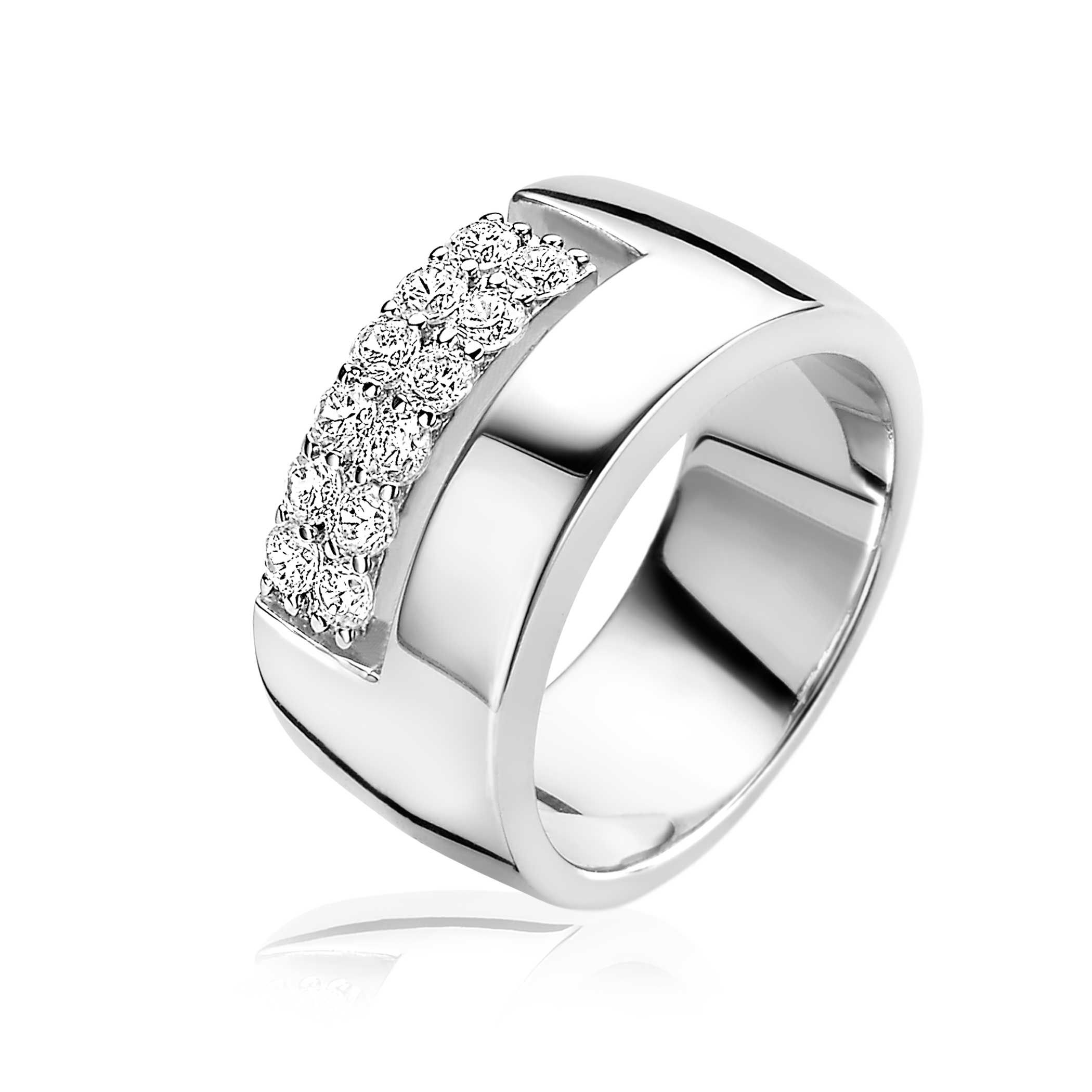 Mart Visser by ZINZI silberner Ring fest gerade  10mm MVR17