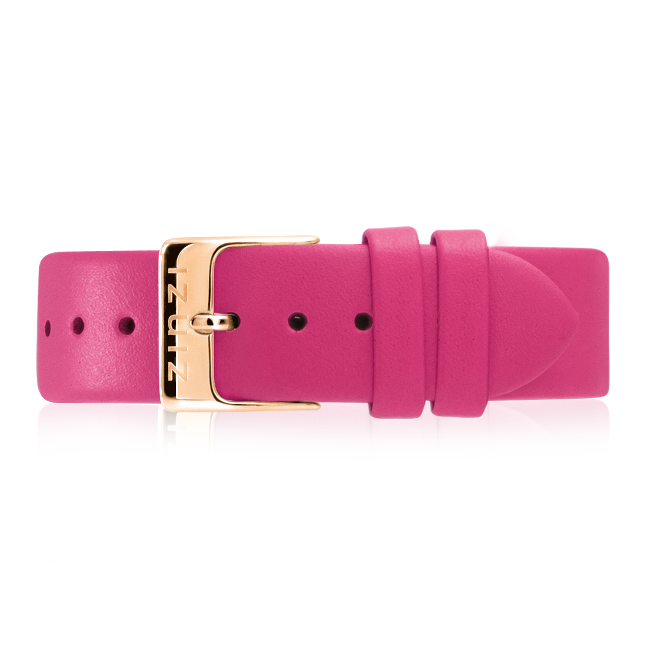 ZINZI Retro Lederarmband frosa roségoldfarbende Stahlschließe 18mm RETBand25