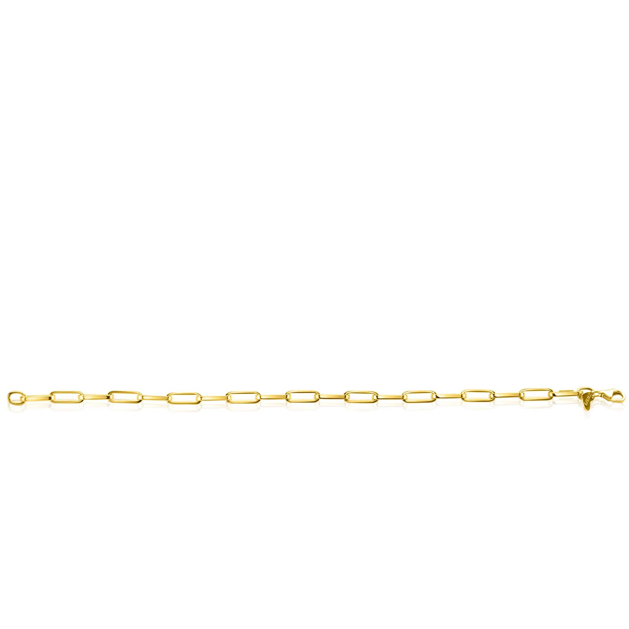 ZINZI GOLD armband paperclip schakels 4mm