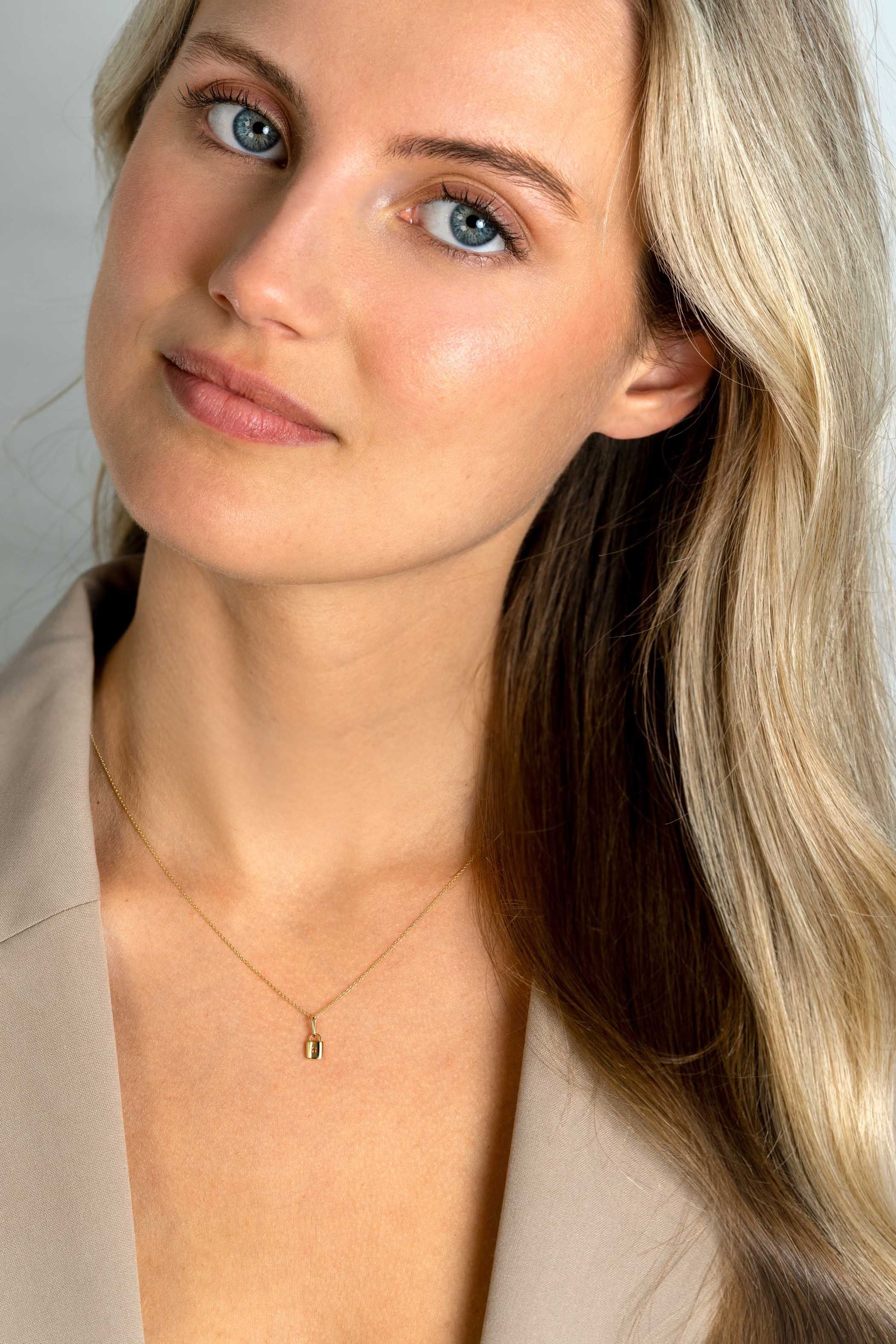 ZINZI GOLD hanger slotje met sleutelgat
