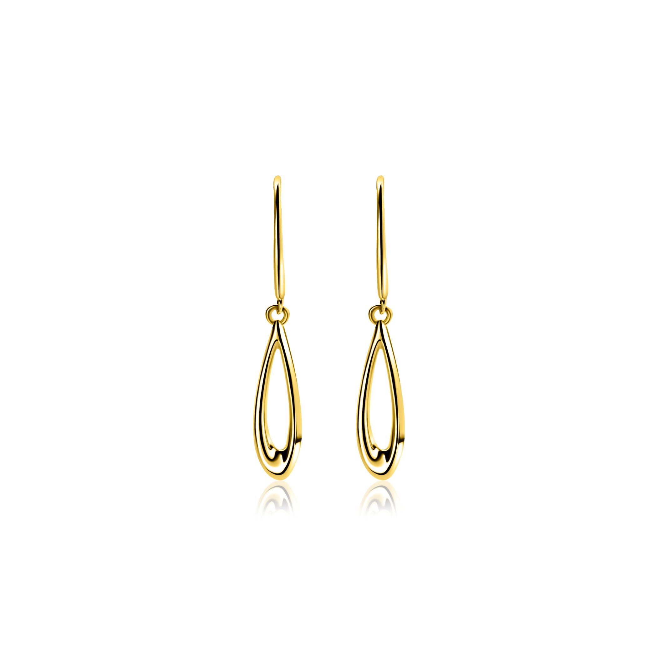 ZINZI GOLD oorhangers ovaal open