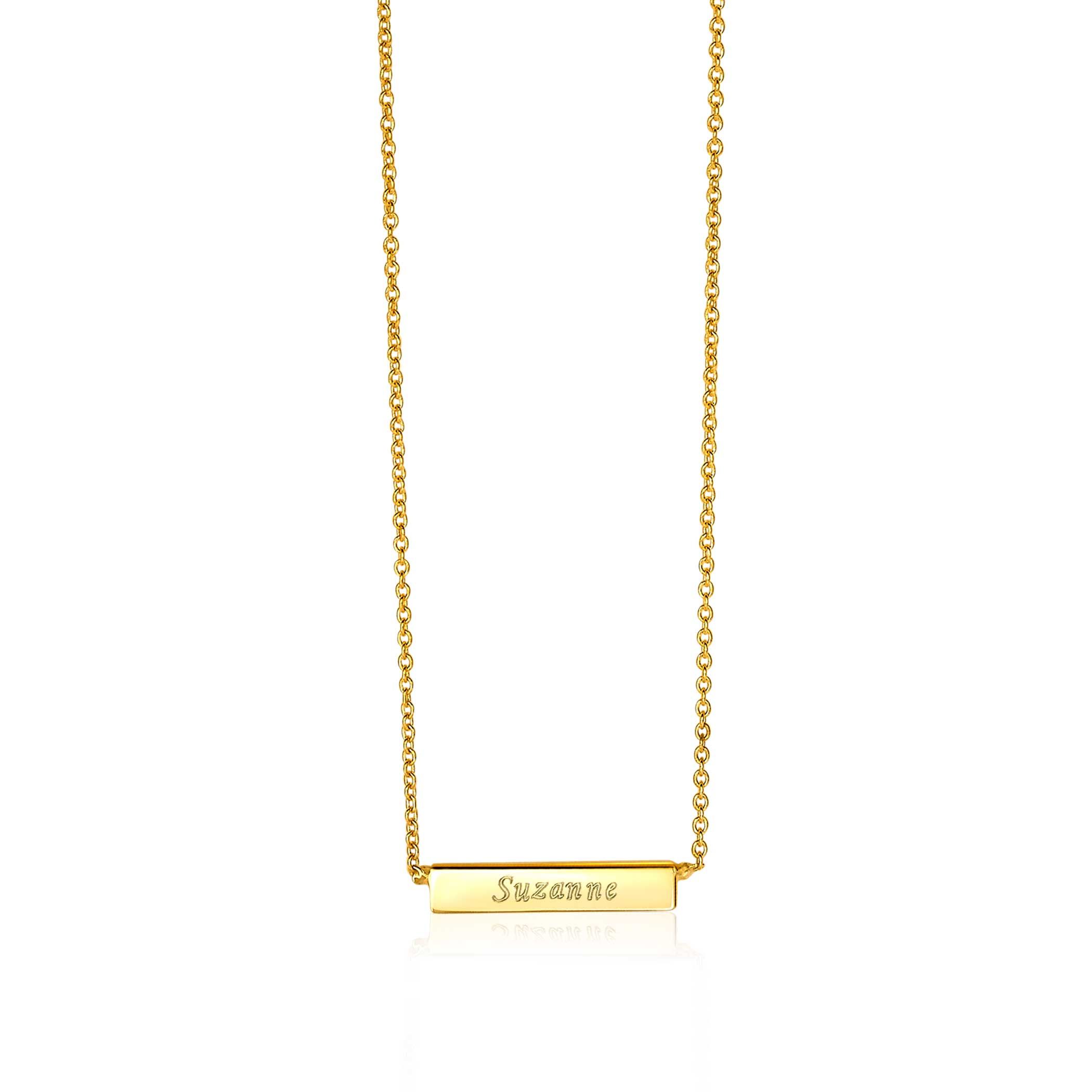 ZINZI Gold 14 Karat Goldkette Plättchen glatt 42cm ZGC176