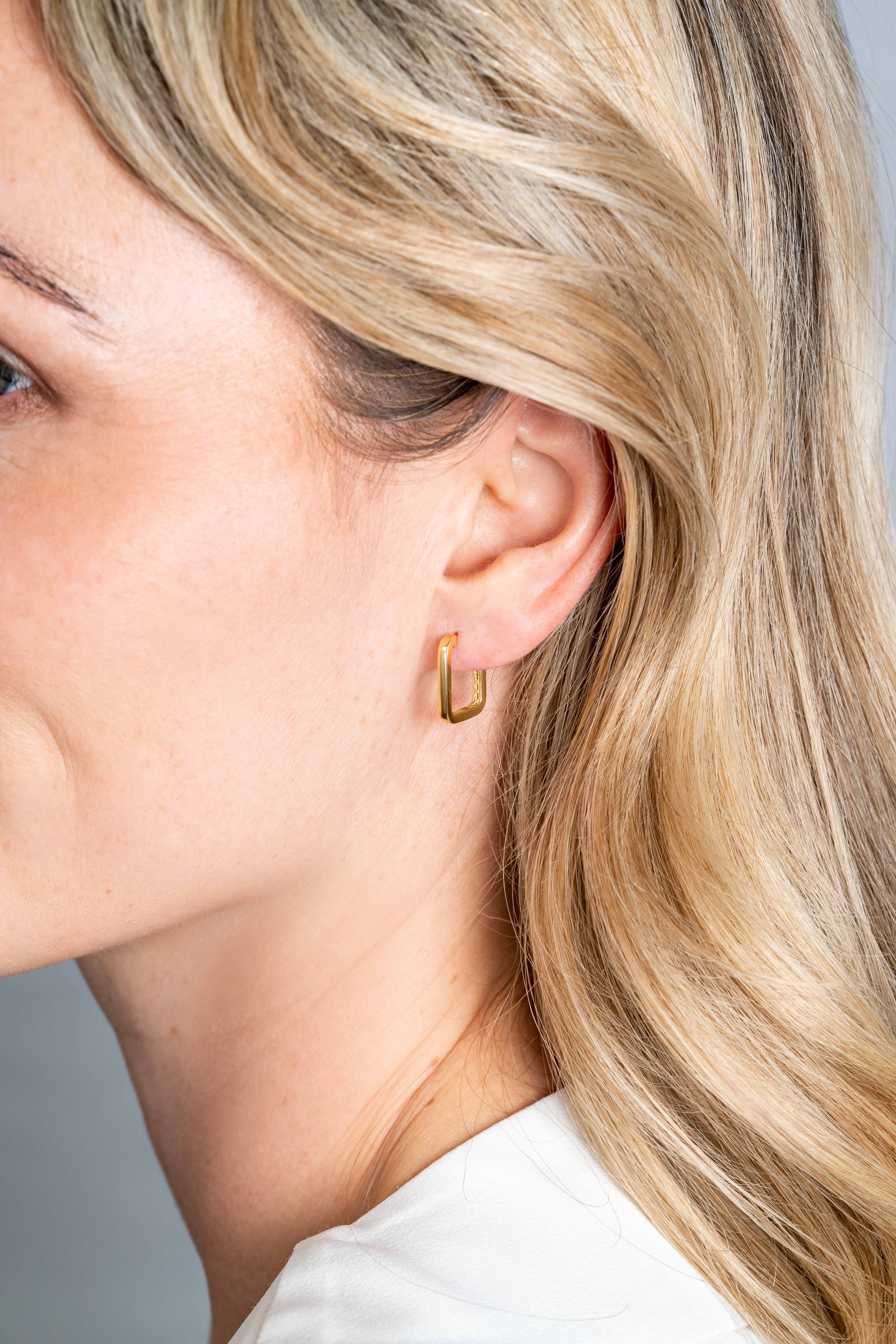 ZINZI GOLD klapcreolen rechthoek 16x2mm
